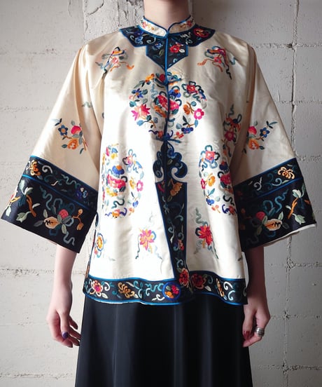 Vintage Embroidery China Shirt IVBK
