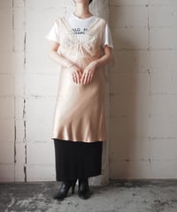 Lace×Satin Sleeveless Dress LPI