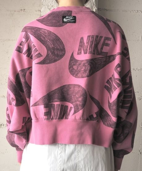 NIKE  Logo Print Wide Cropped Sweat PI