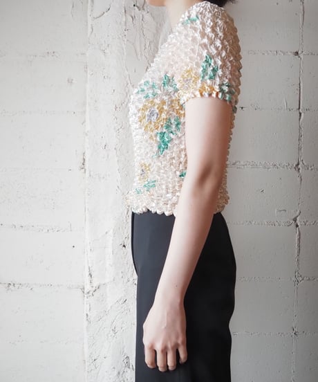 Sunflower Pattern Popcorn Tops IVYE