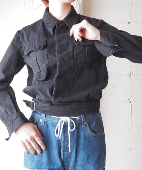 Italy Military Double Pocket Short Jacket BK