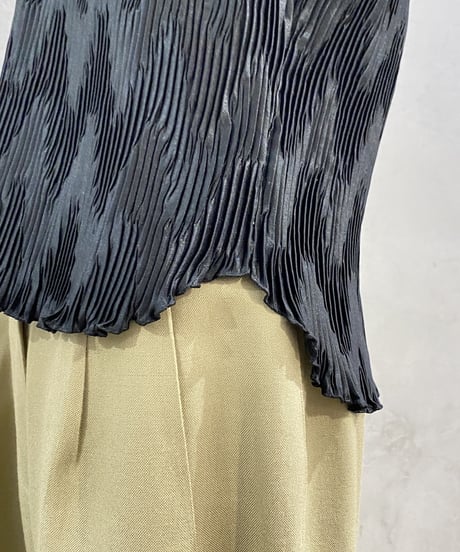 VICTORIA'S SECRET Lace × Zigzag Pleats N/S Tops BK
