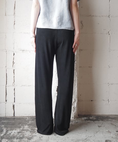 Spandex Mix Wide Easy Pants BK