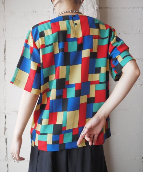 Block Pattern Collarless Blouse YEBLRE