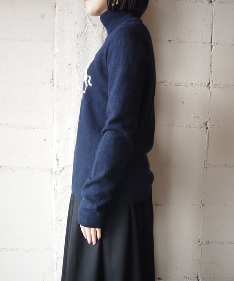 LAUREN Emblem Turtle Neck Knit NV