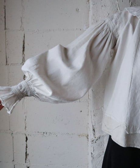 Vintage Ukrainian Tuck Collar Blouse IV