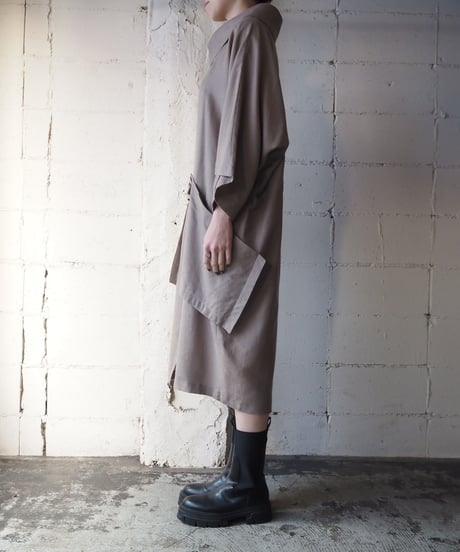 Big Collar Button Design Dress BE