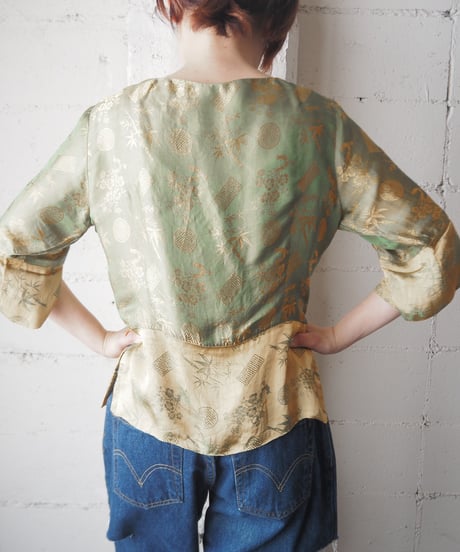 China Pattern Middlesleeve Blouse GNGD