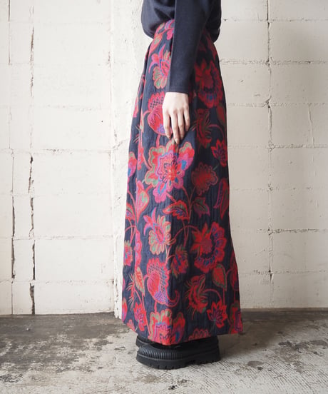 Flower Pattern Goblin Long Skirt RENV
