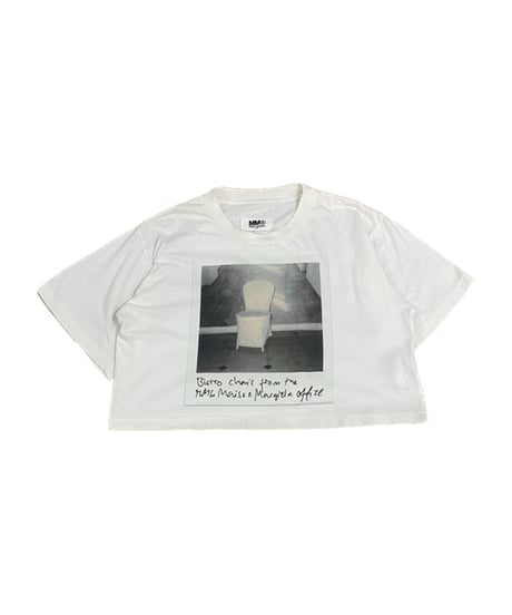 MM6 Maison Margiela Print Cropped Tee WH