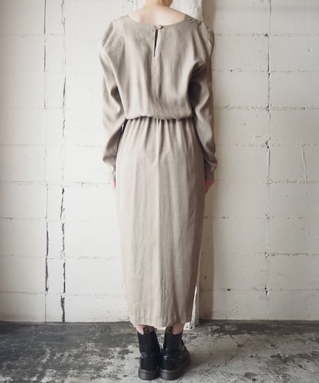Side Button Square Neck Dress BE