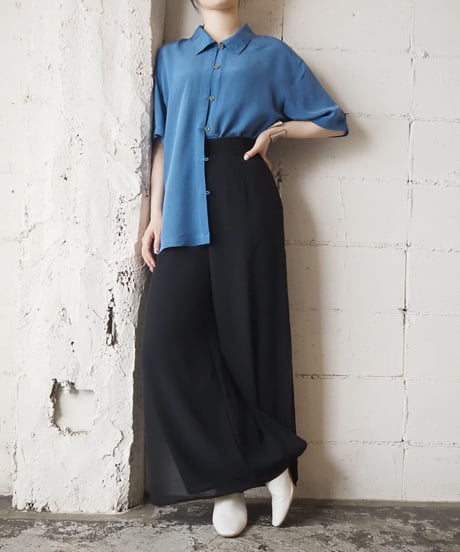 1990's S/S Silk Shirt BL