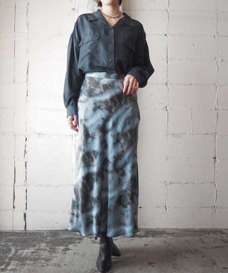 Massimo Dutti Pattern Satin Skirt LBL