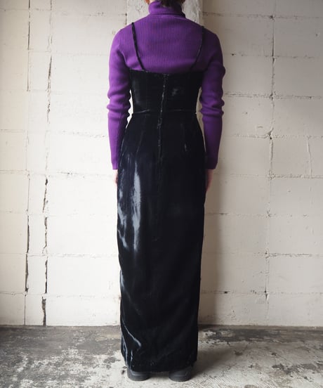 Velour Camisole Dress BK