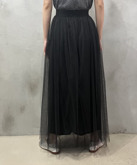 Tulled Flared Skirt BK
