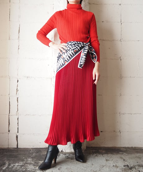 Mellow Hem Pleated Easy Skirt RE