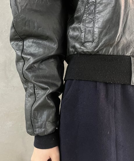 Leather Short Blouson BK