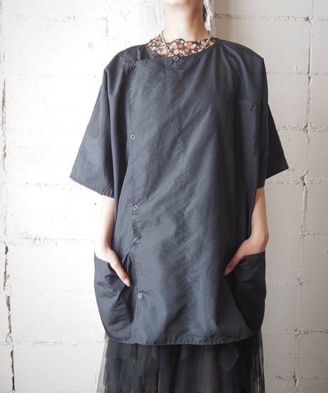 S/S Nylon Snap Jacket BK