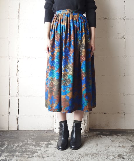 Art Pattern Flared Skirt BRBL