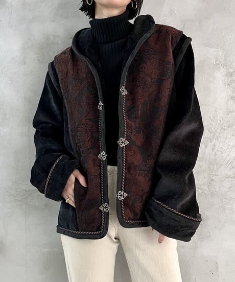 Embroidery Button Design Jacket NVBR