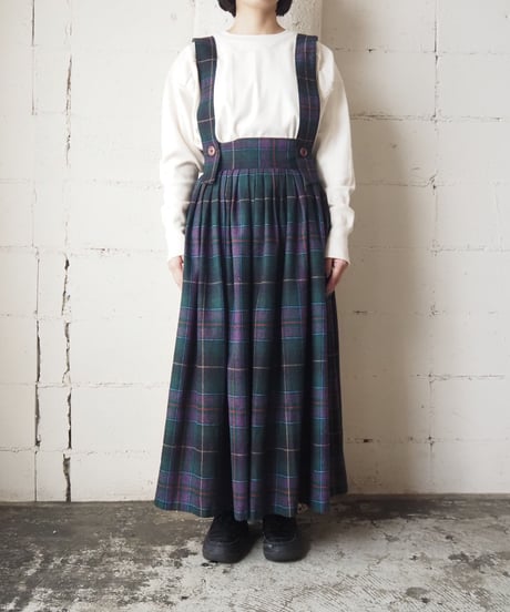 Suspender Check Skirt GNPUR