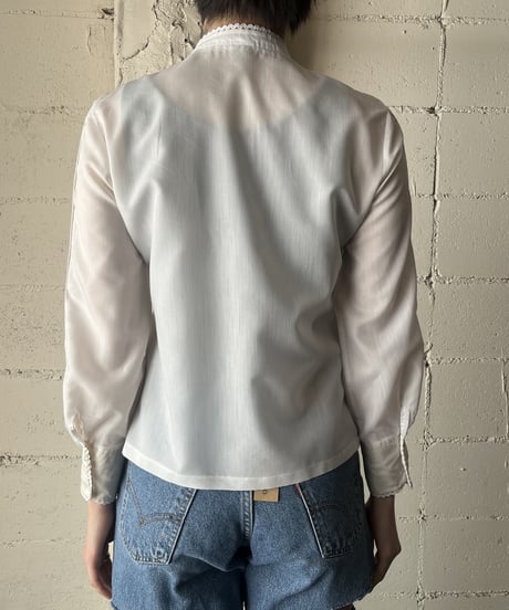 Tyrolean Stand  Collar Blouse WH