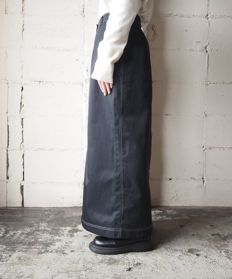 White Stitch Tight Skirt BK