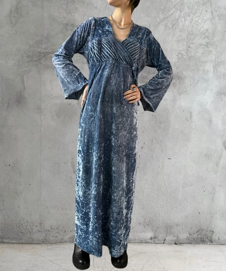Flared Sleeve Velour Dress LBL