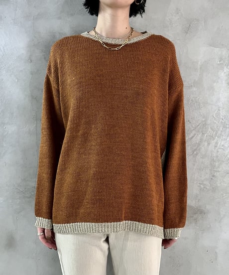 Glitter Mix Collarless Knit BRGD