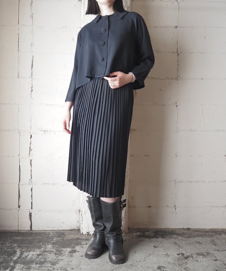 1960〜70's Vintage Flat Collar Blouse BK