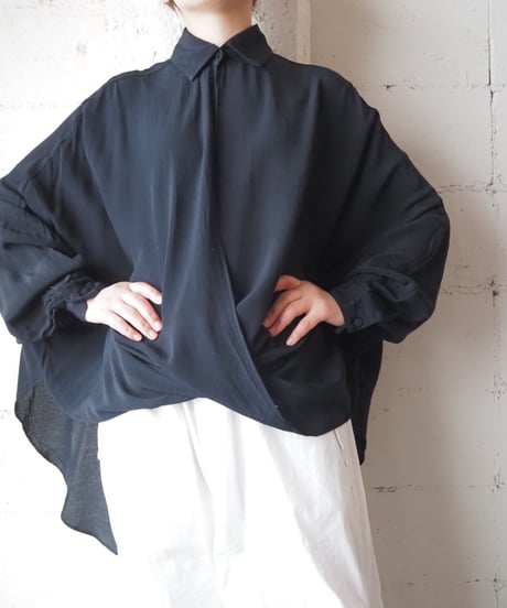 Dolman Sleeve Design Rayon Shirt BK