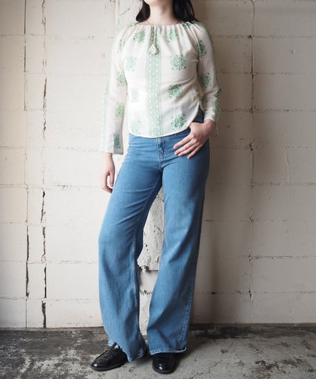 Indian Cotton Hand Embroidered Blouse WHGN