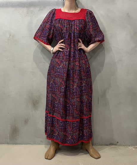 Pattern Square Neck Lace Dress REBL