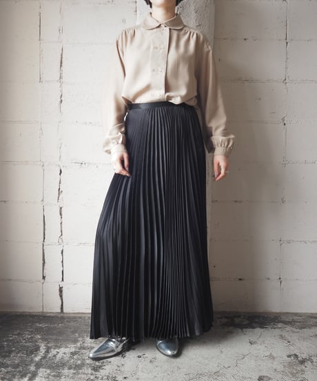Round Collar Double Breasted Blouse BE