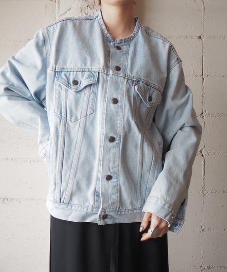 Remake Levi's Collarless Denim Jacket LBL