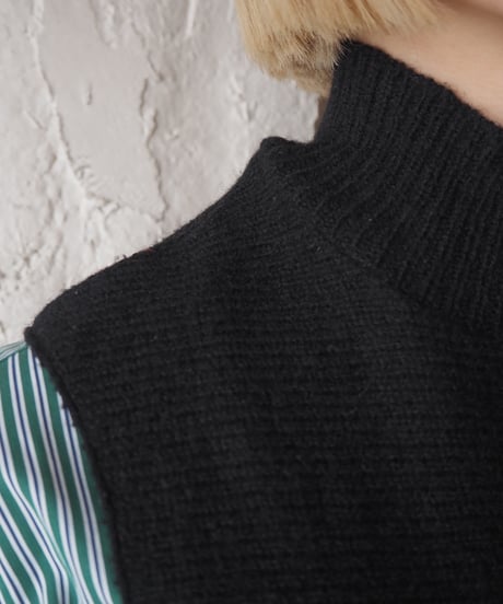 JUNYA WATANABE Patch Work Knit Vest BK