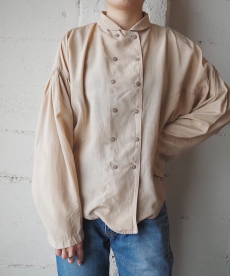 1980's Stand Collar Double Breasted Shirt BE