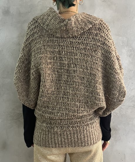 Volume Turtle Neck Knit Vest BE