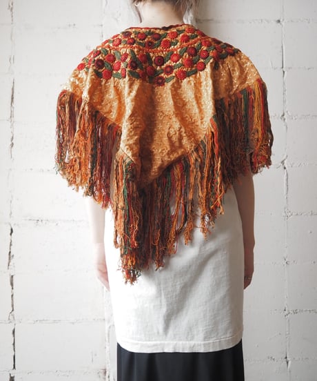 Vintage Embroidery Fringe Plo Collar OR