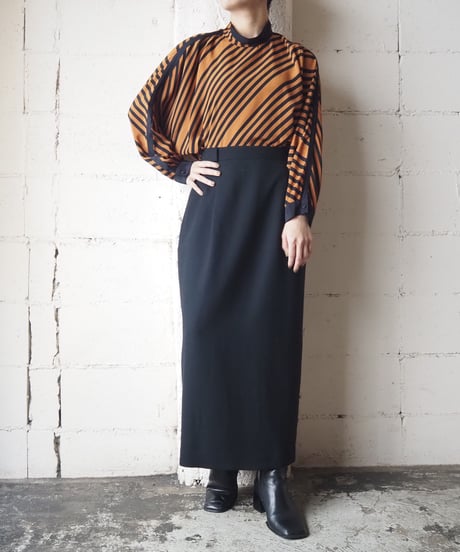 Dolman Sleeve Stripe Blouse ORBK