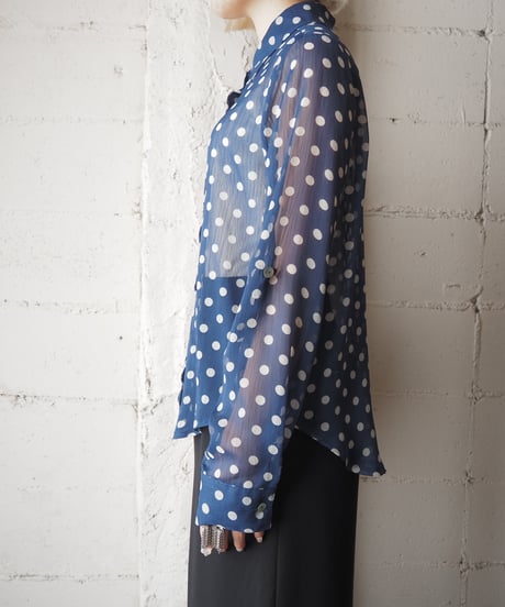Dot Pattern Sheer Shirt NVWH