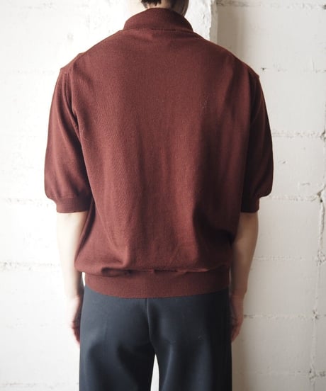 Short Sleeve Mock Neck Knit BR