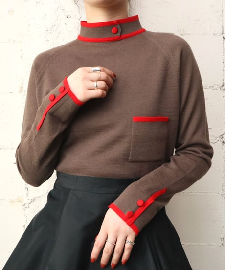 Mock Neck Bicolor Sweater BRRE