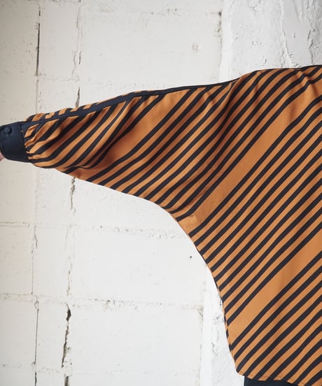 Dolman Sleeve Stripe Blouse ORBK
