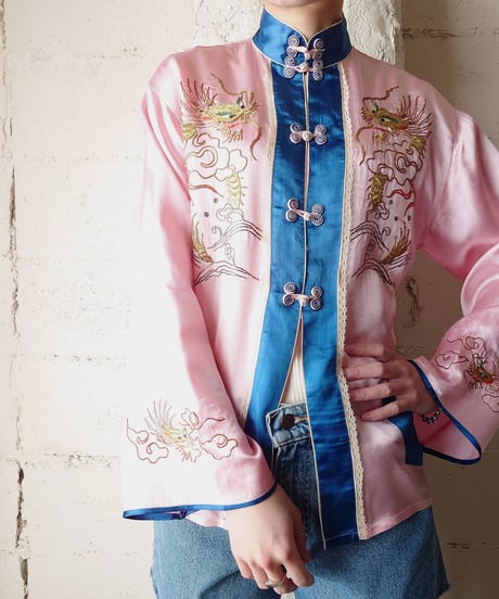 1970's Dragon Embroidery Satin China Jacket PIBL