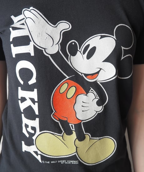 1980's Old Mickey Mini Tee BK RE WH