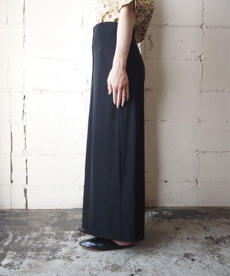 Front Button Easy Tight Skirt BK