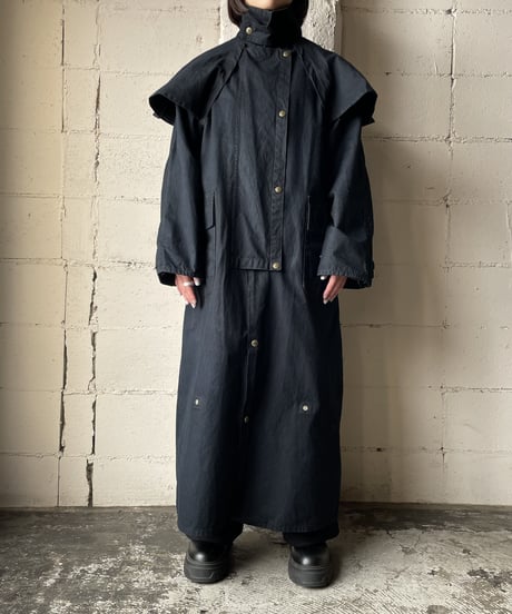Long Cape Coat BK