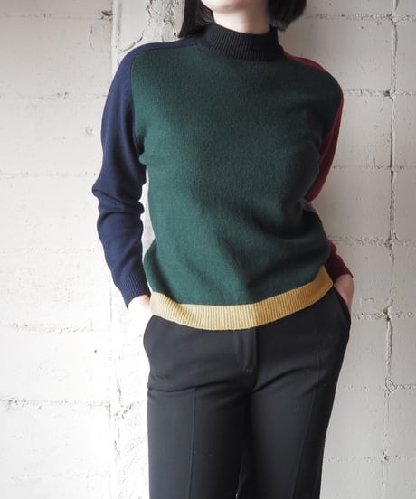 Mock Neck Crazy Color Knit REGNNV