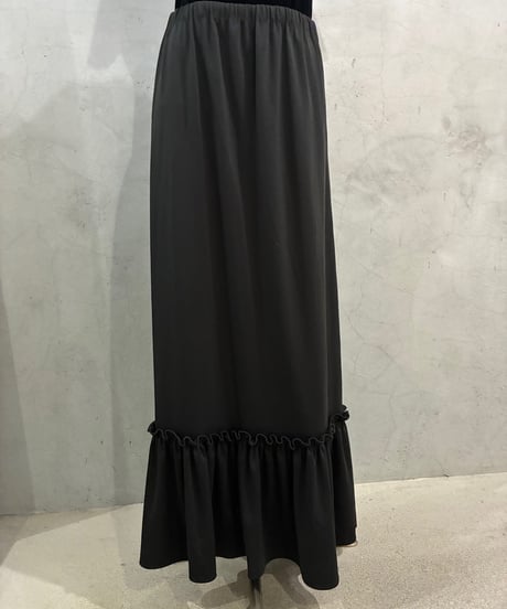 Tiered Hem Easy Skirt BK